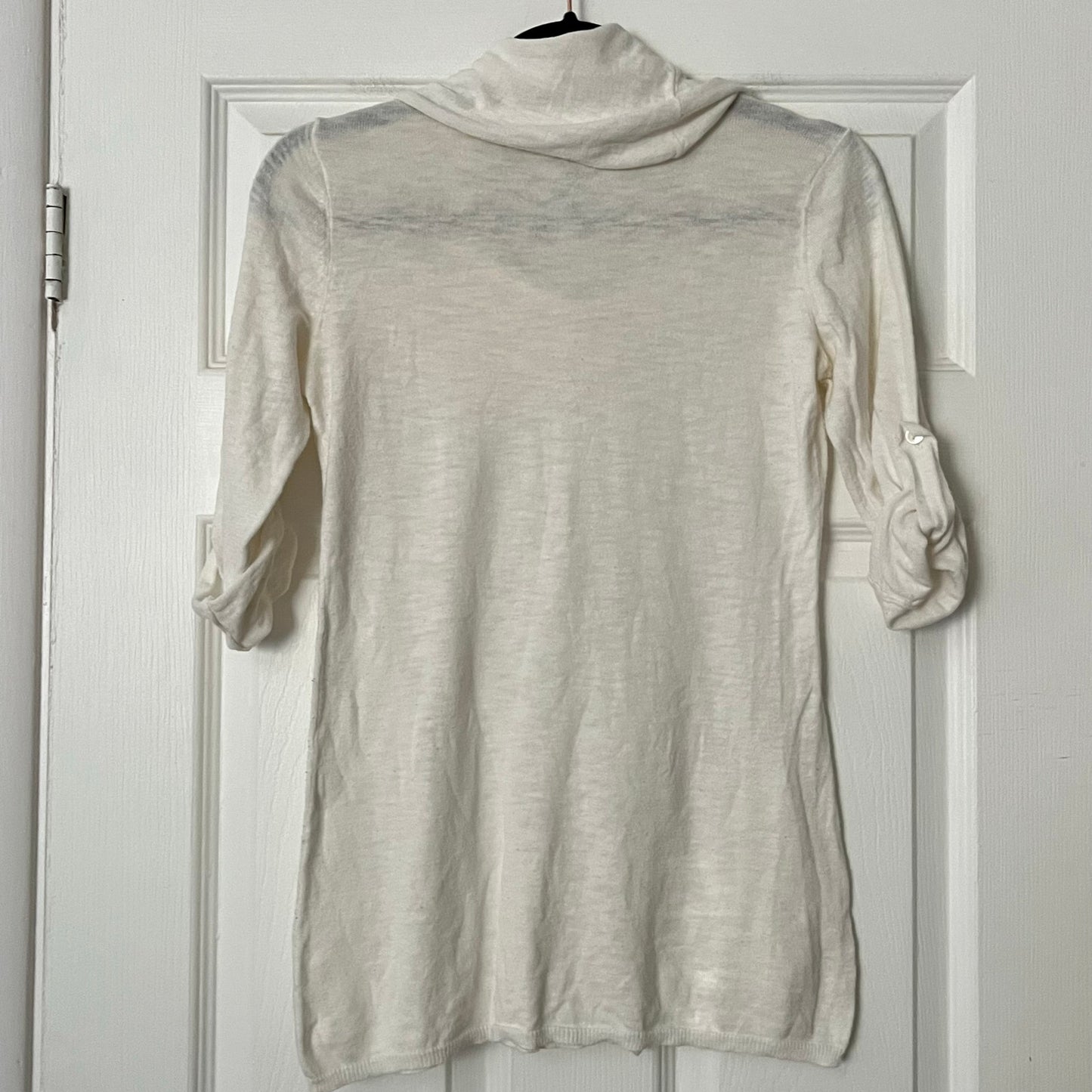 Valerie Bertinelli Button Accent Cowl Neck Knit Top - Size XS