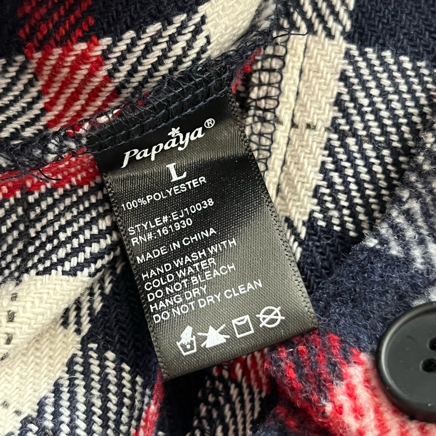Papaya Cropped Plaid Jacket - Size L