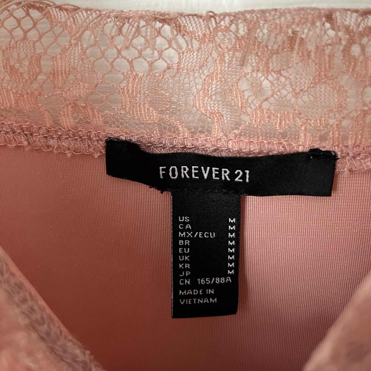 Forever 21 Lace-Trim Velveteen Cami - Size M