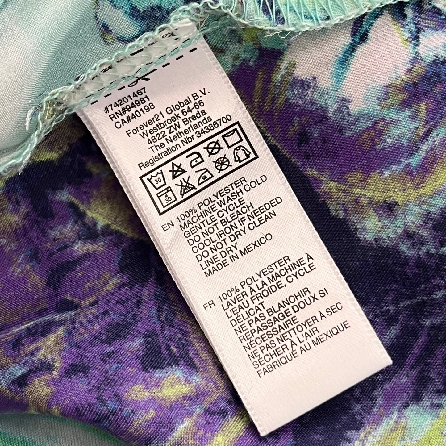Forever 21 Watercolor Tropical Sleeveless Blouse - Size S
