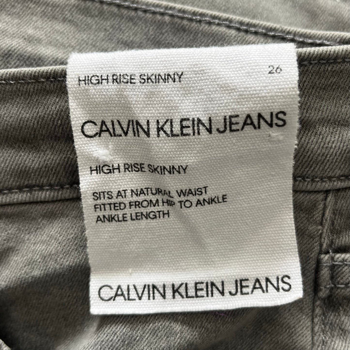 Calvin Klein Jeans High Rise Skinny Jeans - Size 26
