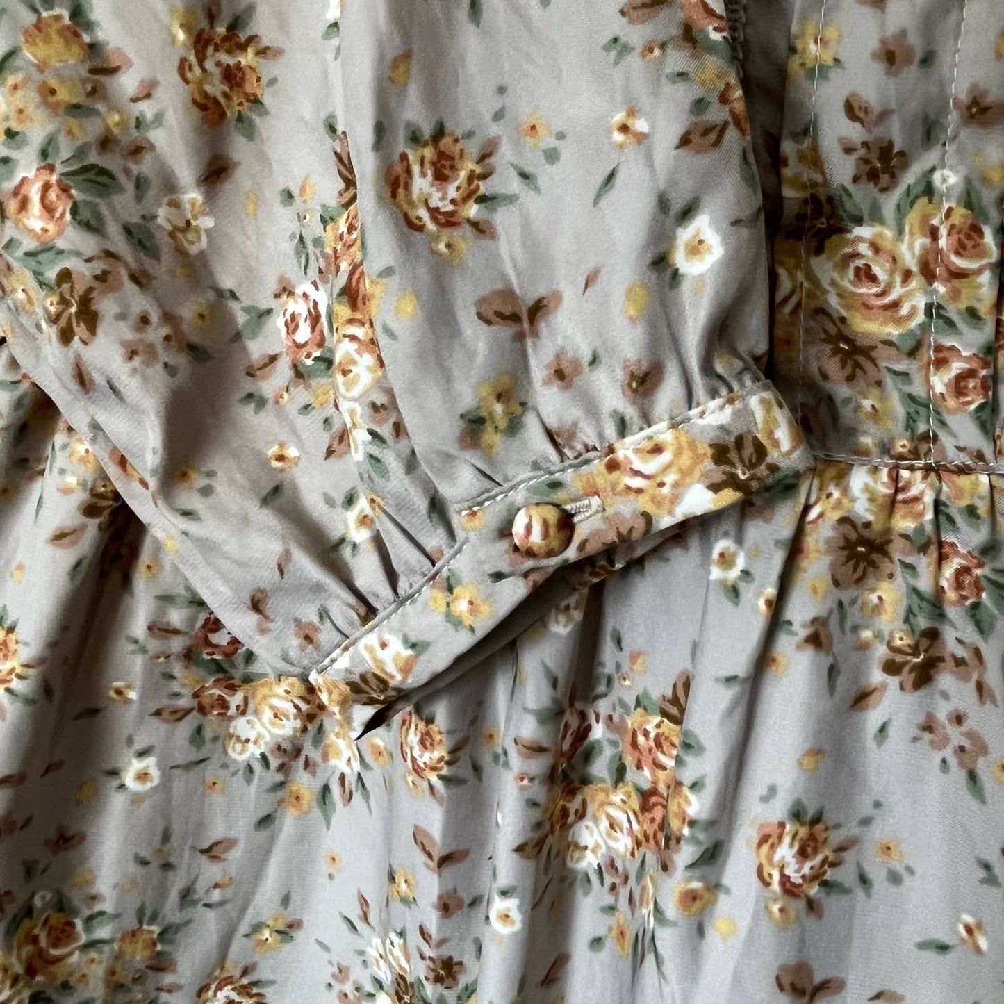 Grove Pleated Button-Front Floral Dress - Size L
