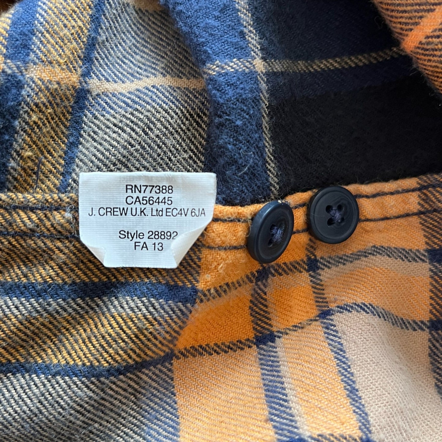 J. Crew Flannel Button-Down Plaid Shirt - Size XS