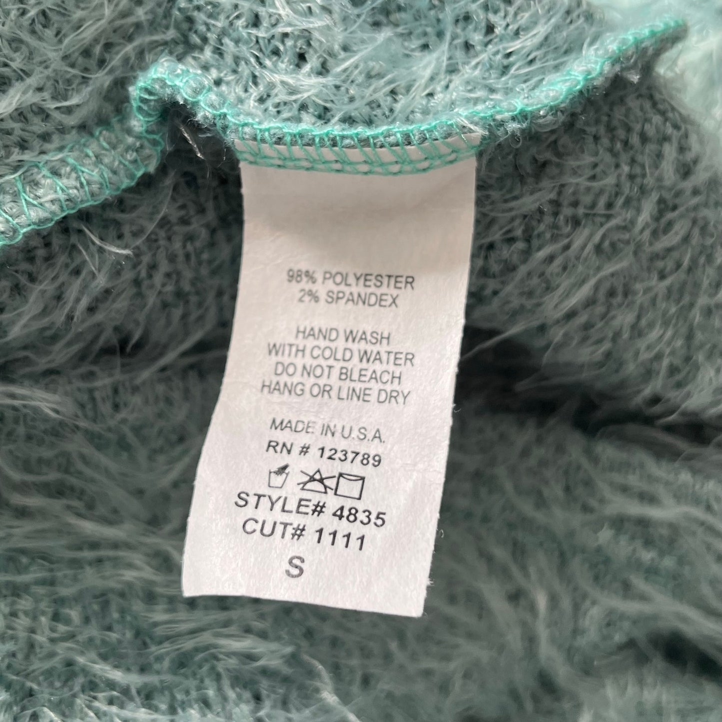 Jolie Fuzzy Double V Neck Sweater - Size S