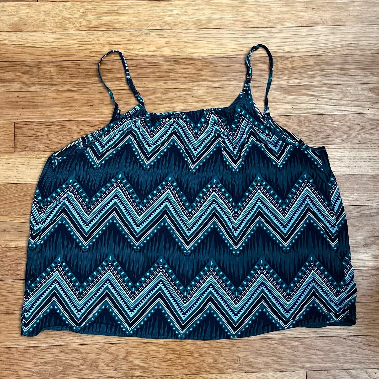 Divided (H&M) Tribal Print Henley Tank - Size 14
