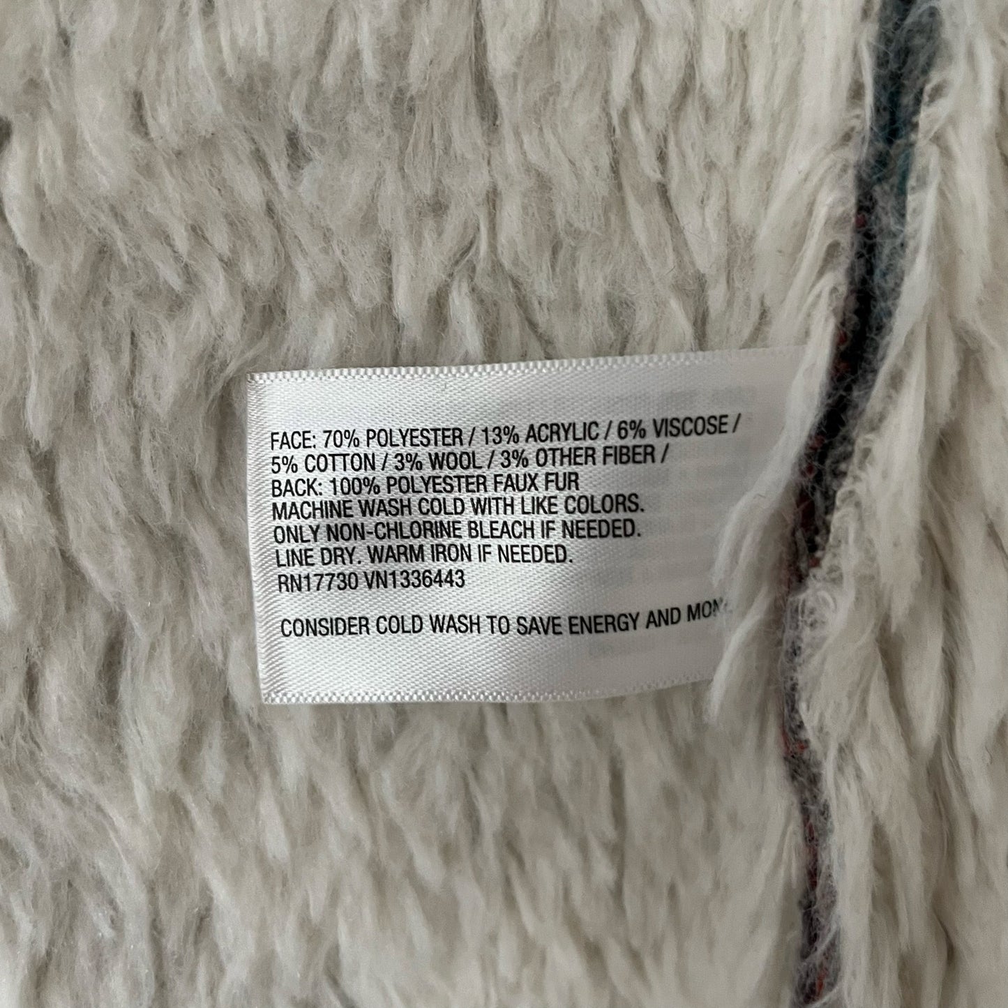 Mossimo Southwestern Faux Fur Lined Vest - Size S