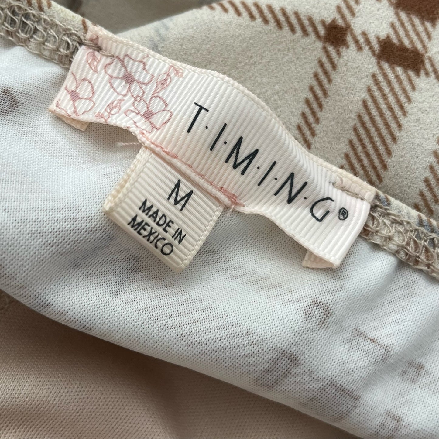 Timing Plaid Bustier Cropped Cami Top - Size M