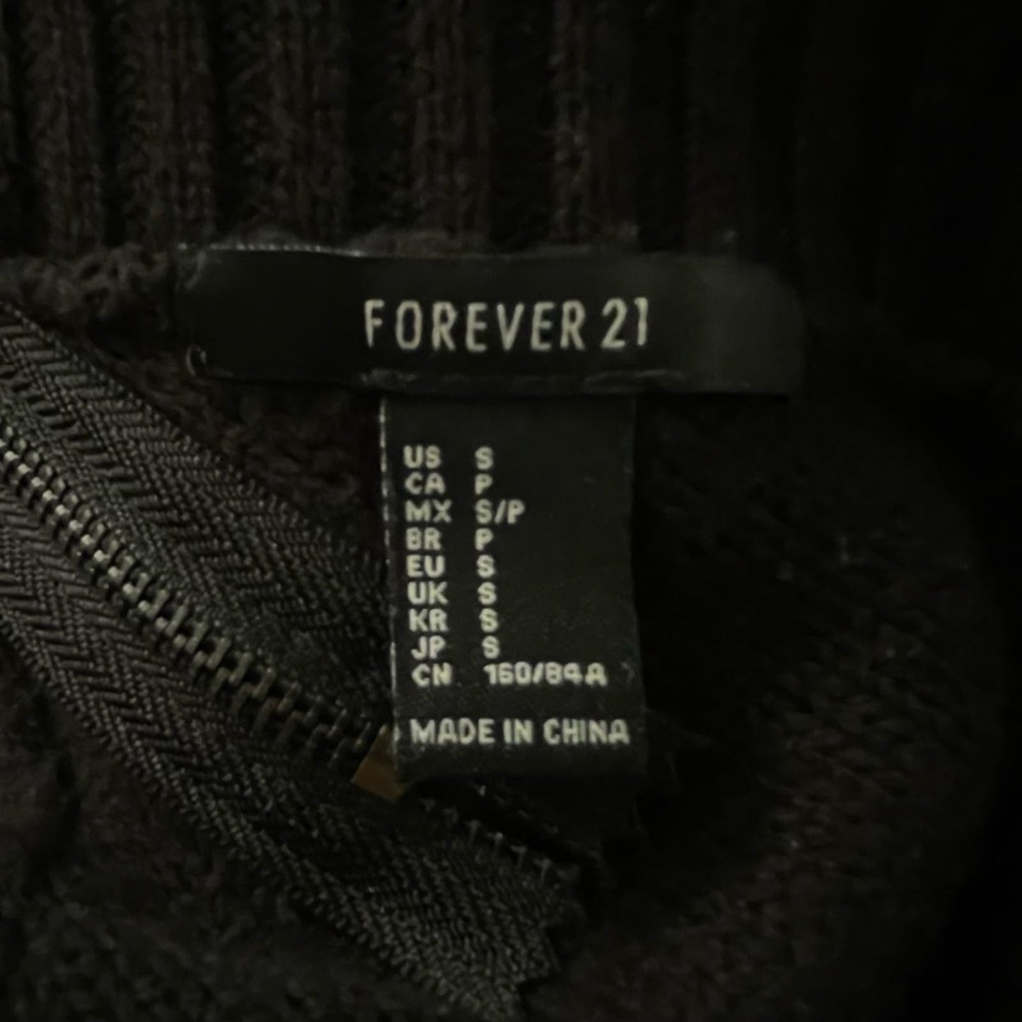Forever 21 Black Knit Bodycon Sleeveless Dress - Size XS