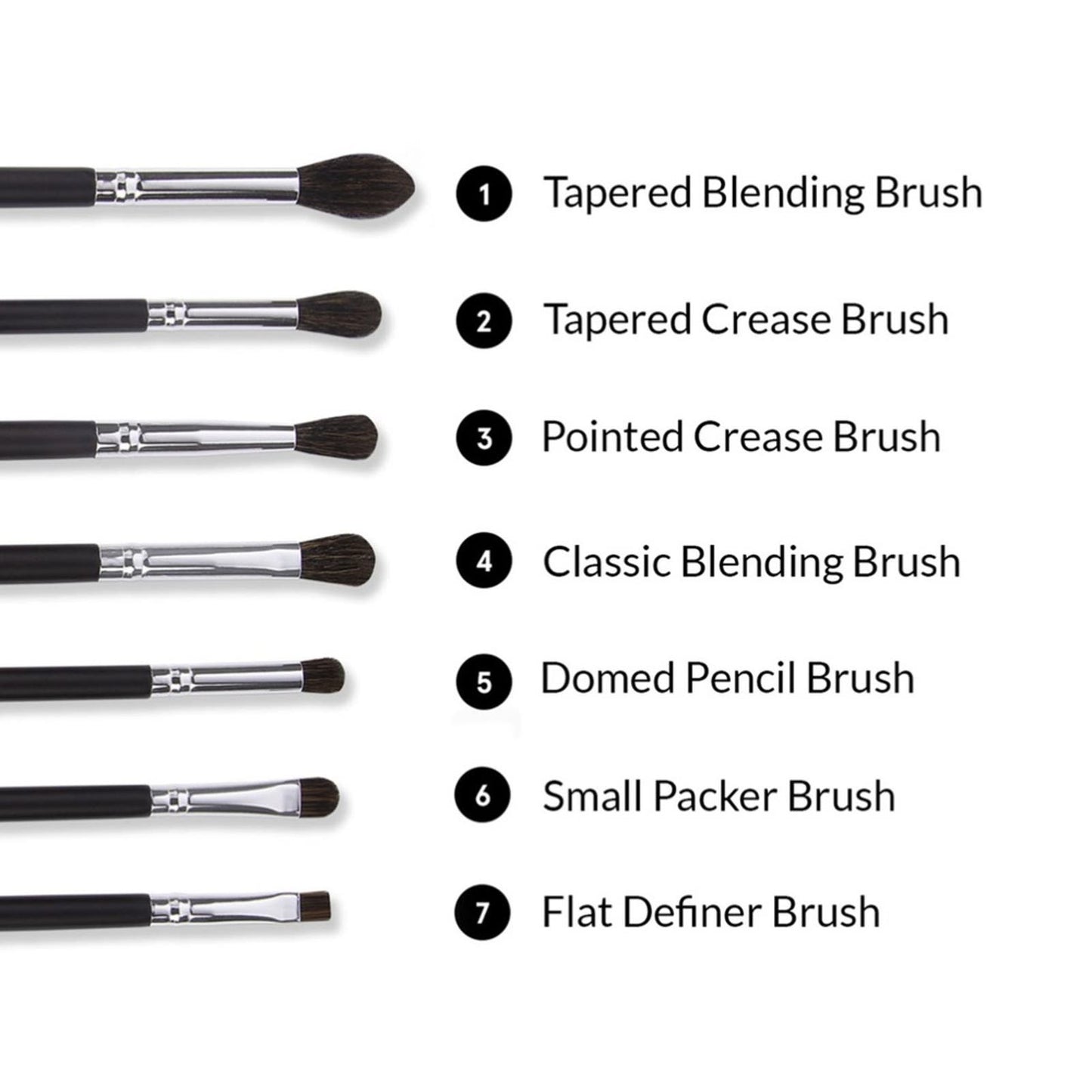 BH Cosmetics Eye Essentials 7 Piece Brush Set