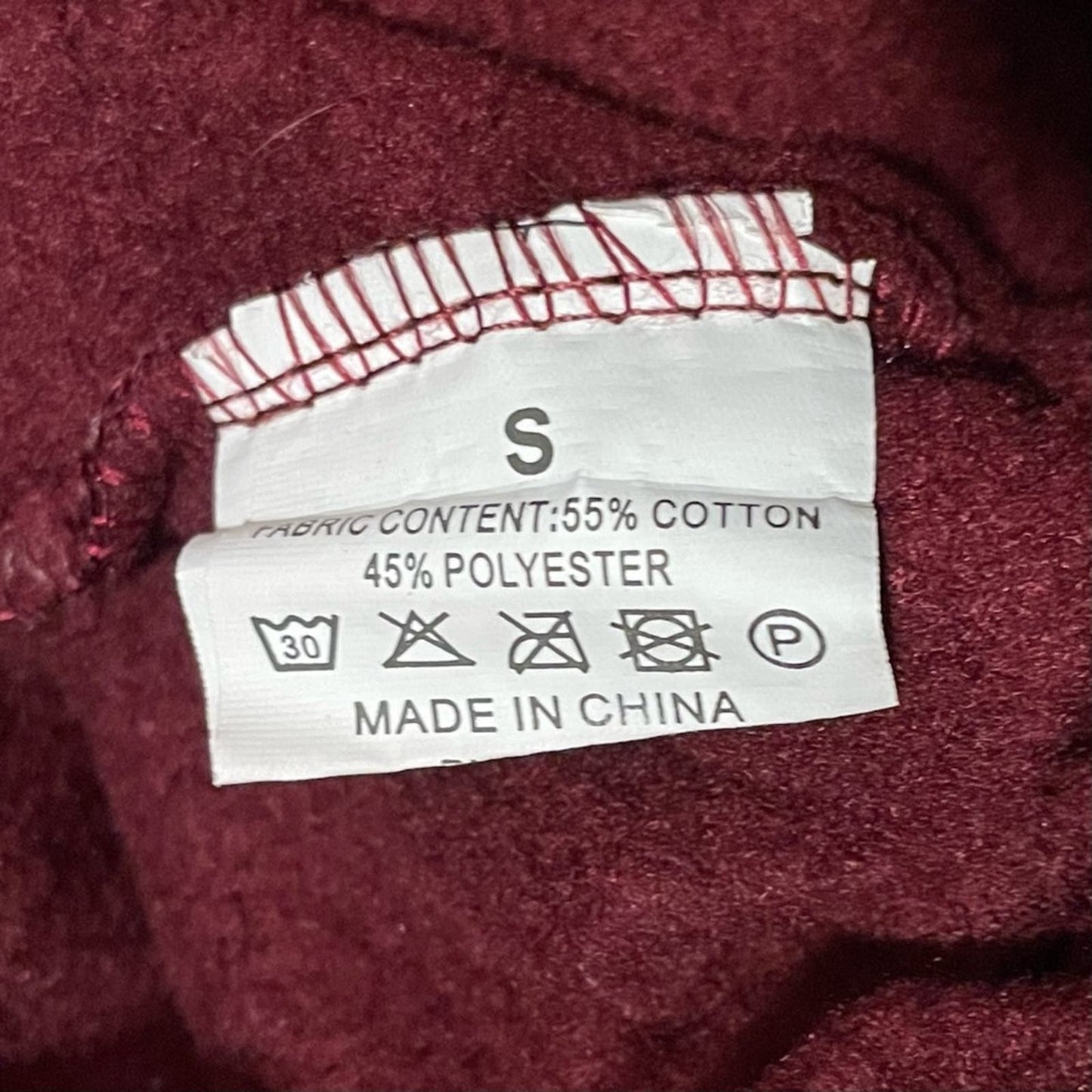 Super Nova Burgundy Rose Hoodie - Size S