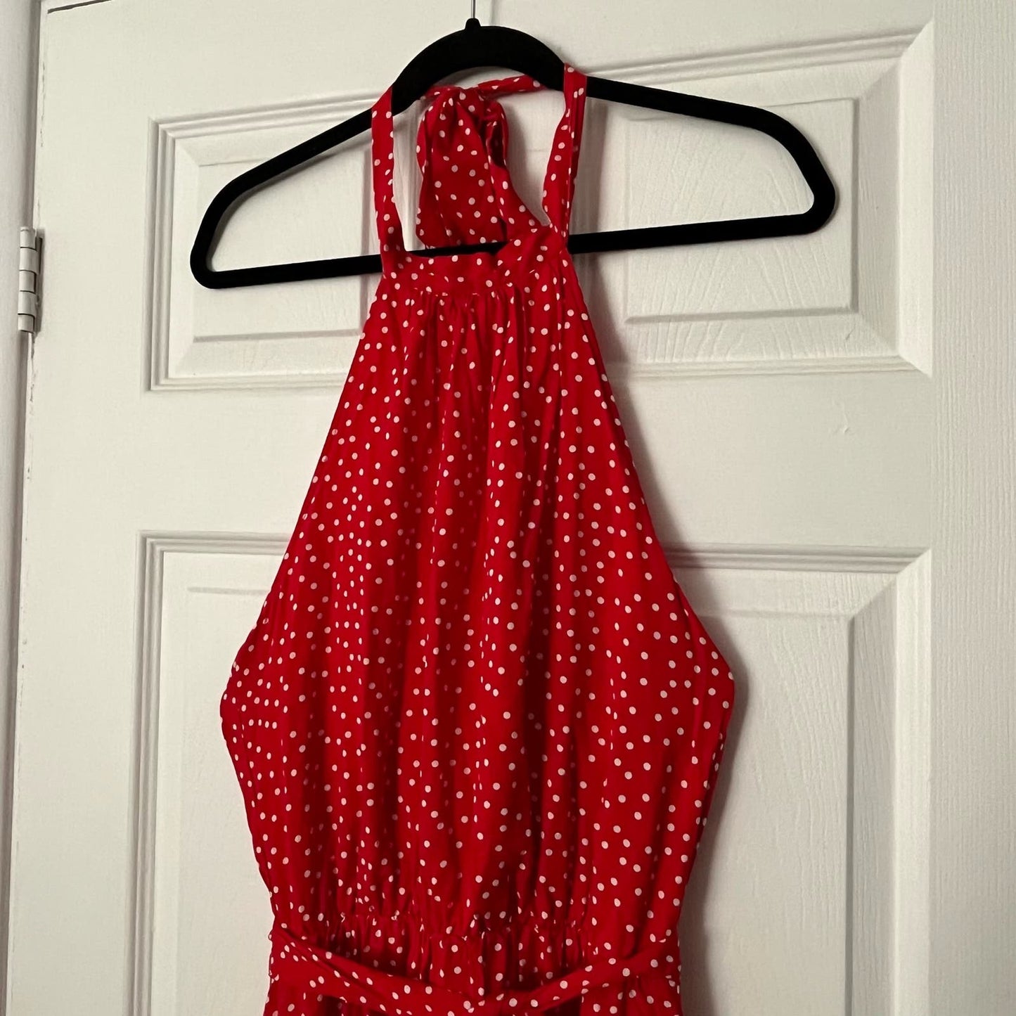 Prettygarden Polka Dot Halter Midi Dress - Size S