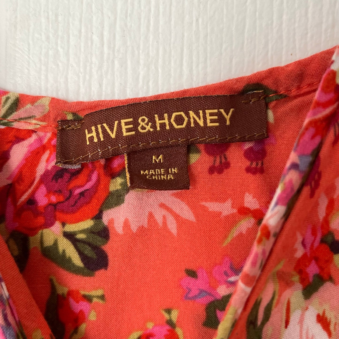 Hive & Honey Floral / Striped Layered Cami Top - Size M