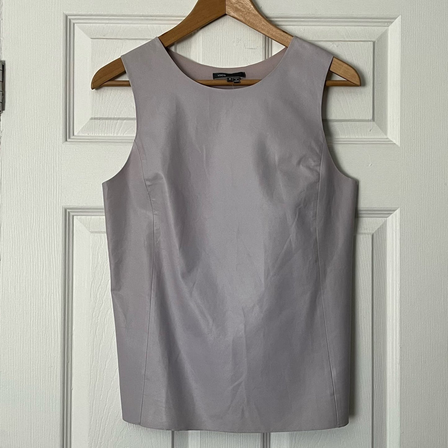Vince Leather/Silk Tank Top - Size 8 - NWT