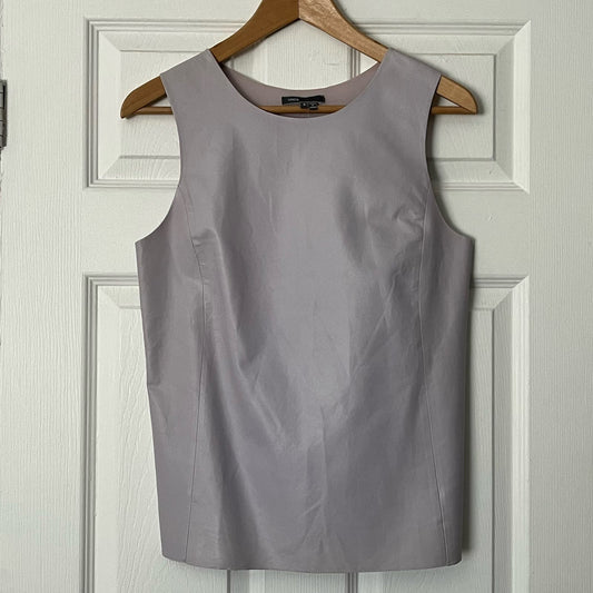 Vince Leather/Silk Tank Top - Size 8 - NWT