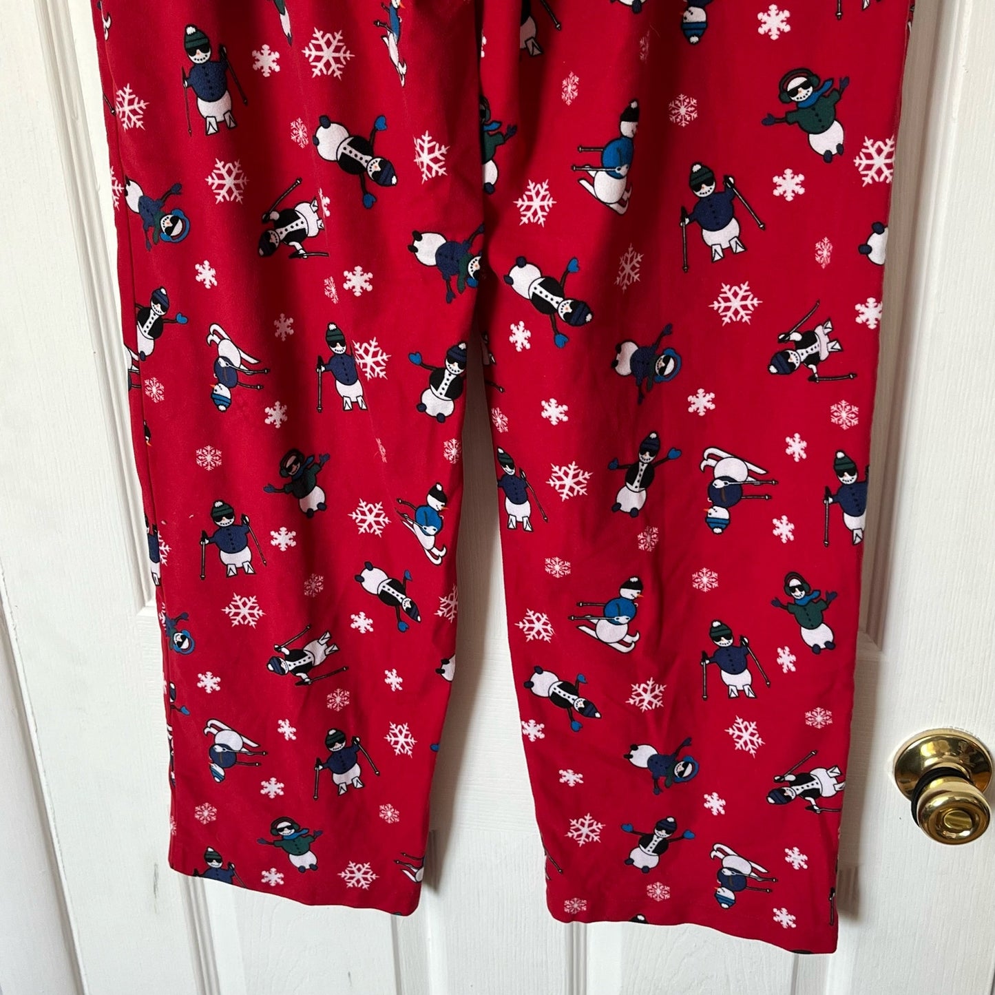 Club Room Fleece Skiing Snowman Pajama Pants - Size L