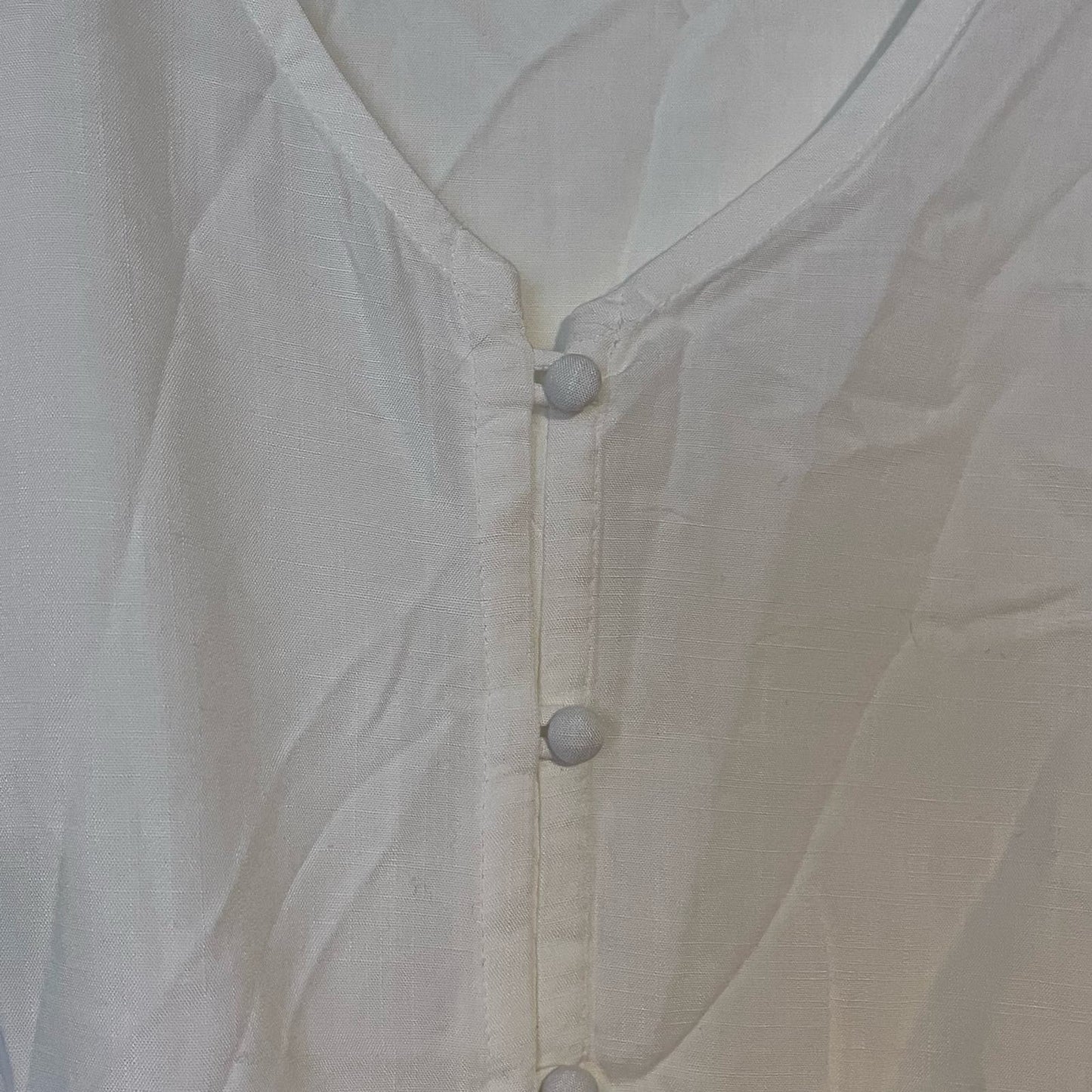 SO Tie-Front Flutter Sleeve Blouse - Size M