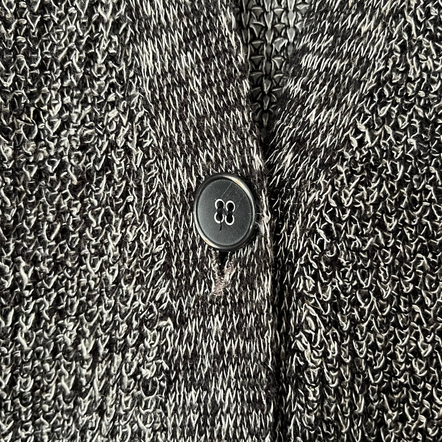Marled Loose Knit Linen Blend Cardigan - Size M