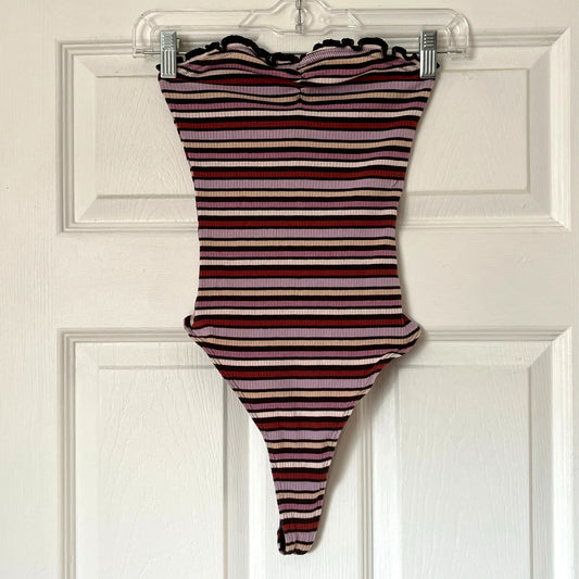 Out from Under Ribbed Strapless Bodysuit - Size S