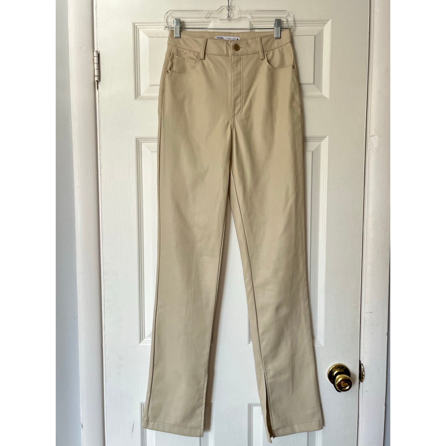 Zara Faux Leather 5-Pocket Pants - Size 4