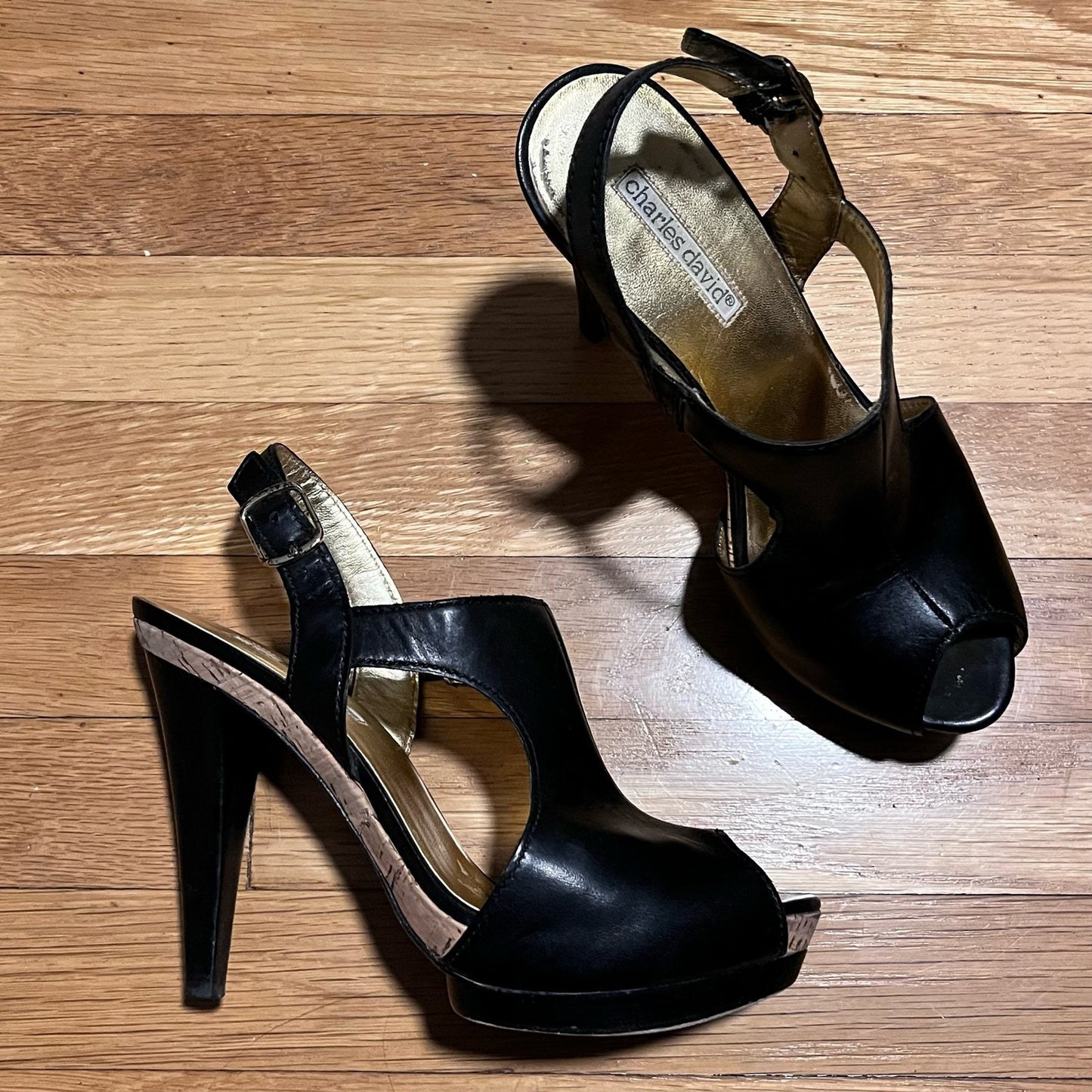 Charles David  Fever Slingback Cutout Heels - Size 8.5