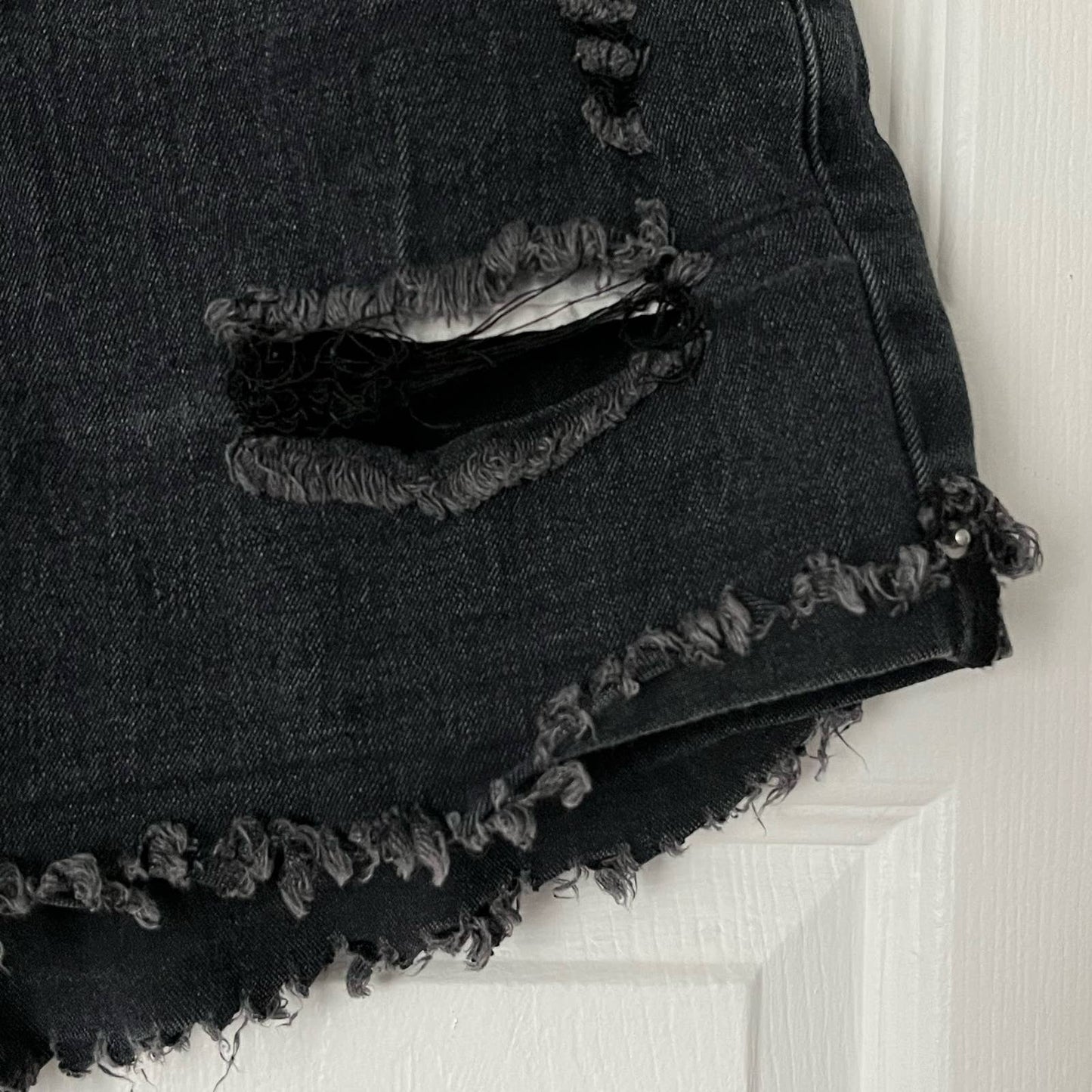 Jeans Distressed Cutoff Shorts - Size L