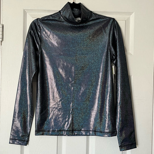 BP Be Proud by Gender Dance Black Glitter Rainbow Top - Size XS - NWT