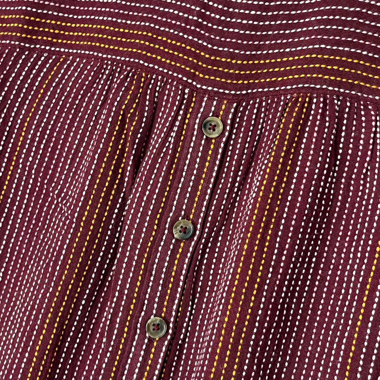 Anthropologie Striped Button-Back Blouse - Size XS