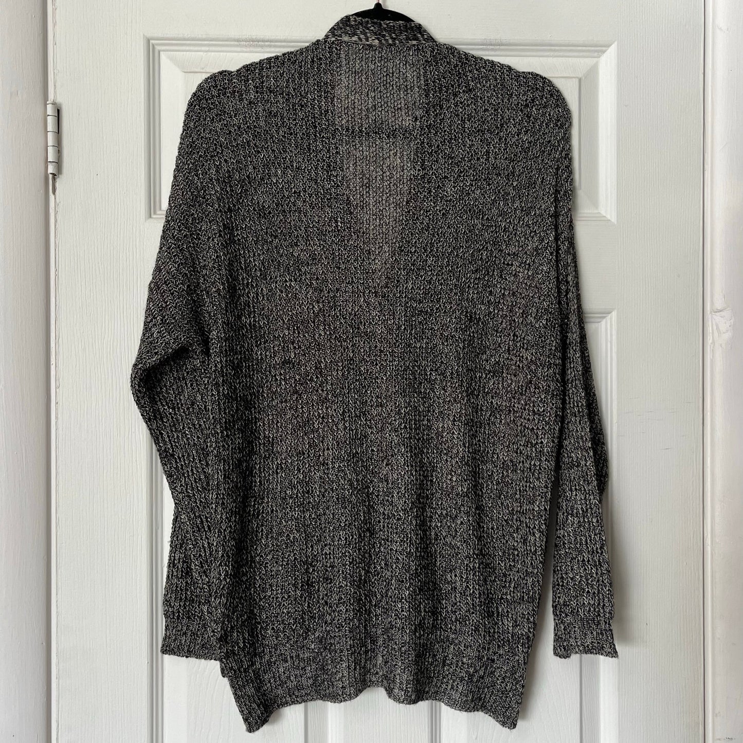 Marled Loose Knit Linen Blend Cardigan - Size M