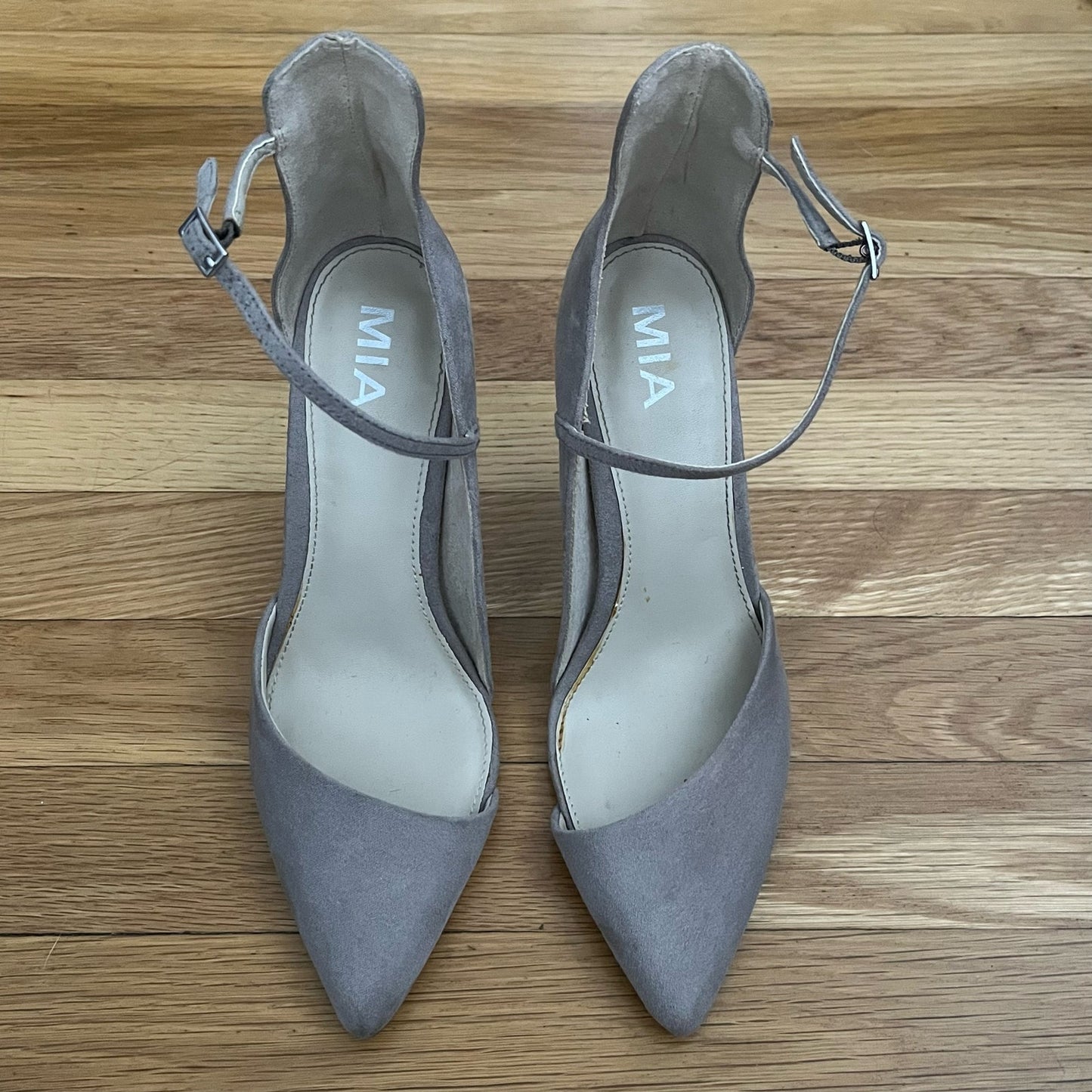 Mia 'Mona' Faux Suede Ankle Strap Pumps - Size 7M