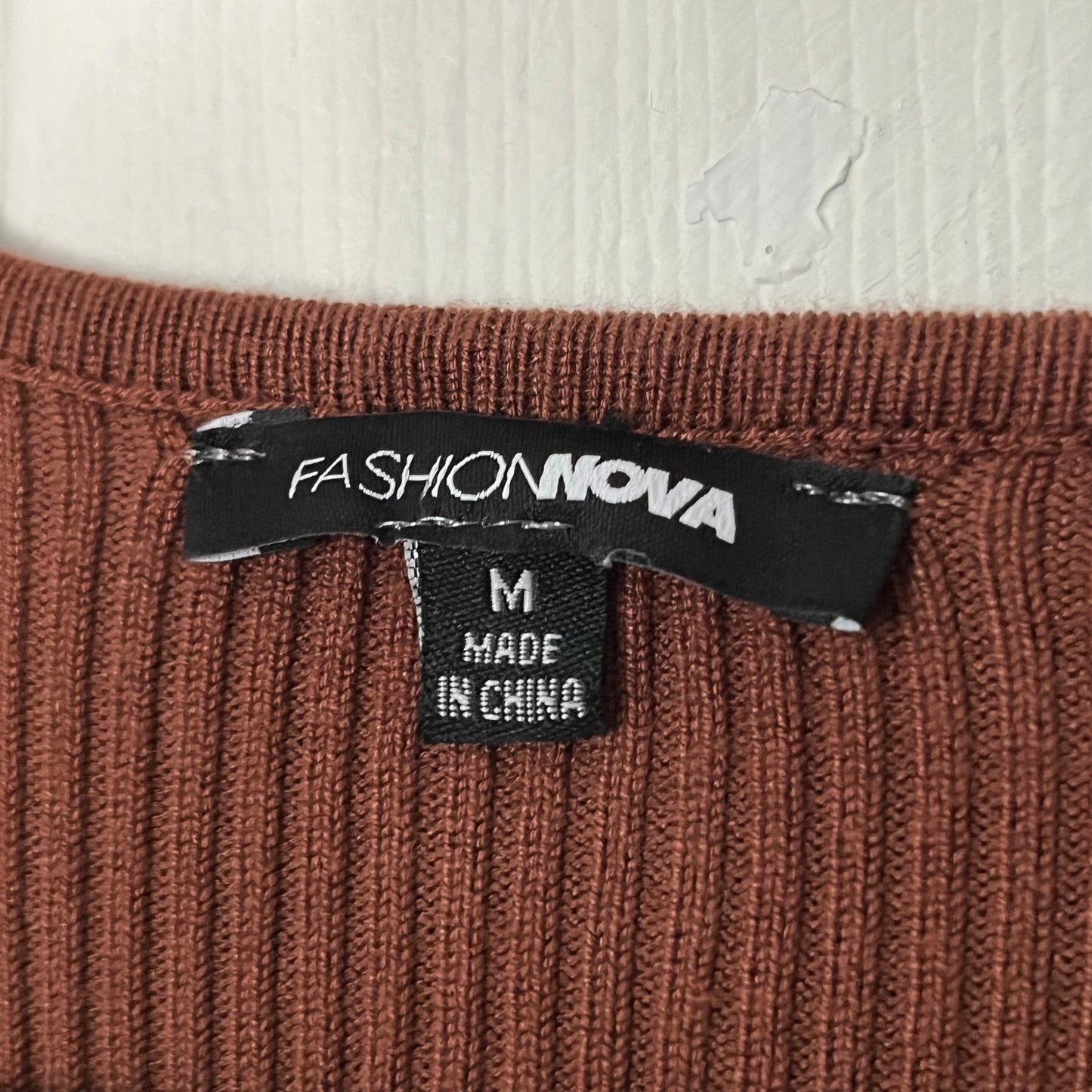 Fashion Nova Ribbed Peekaboo Side Seam Dress - Size M