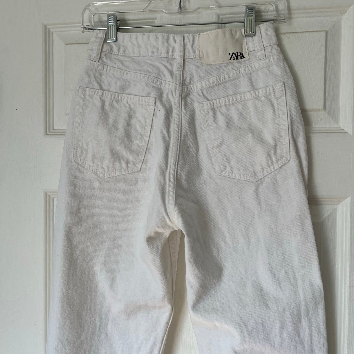 Zara Distressed Tapered Jeans - Size 4