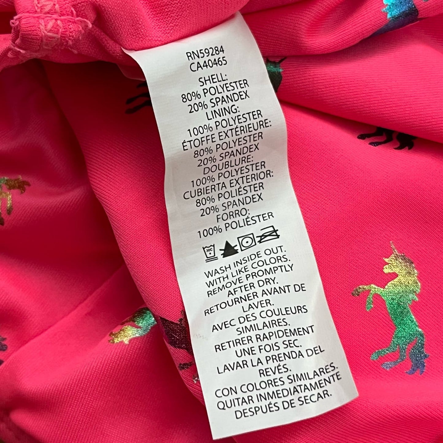 Children's Place Unicorn Print Cutout Swimsuit - Size XXL (16) / Women's XS