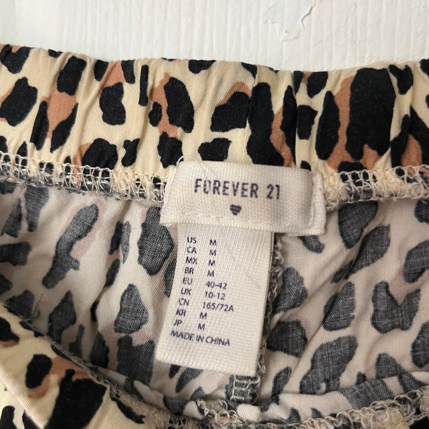 Forever 21 Leopard Print Pajama Pants - Size M