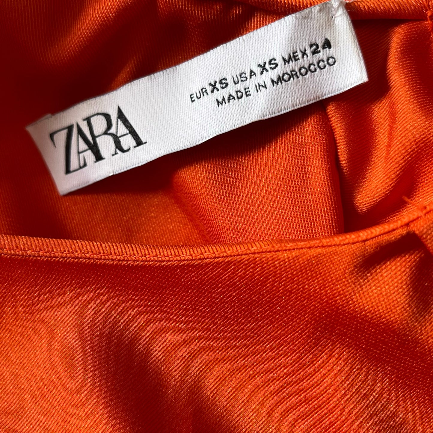 Zara Satin Cape-Shoulder Blouse - Size XS