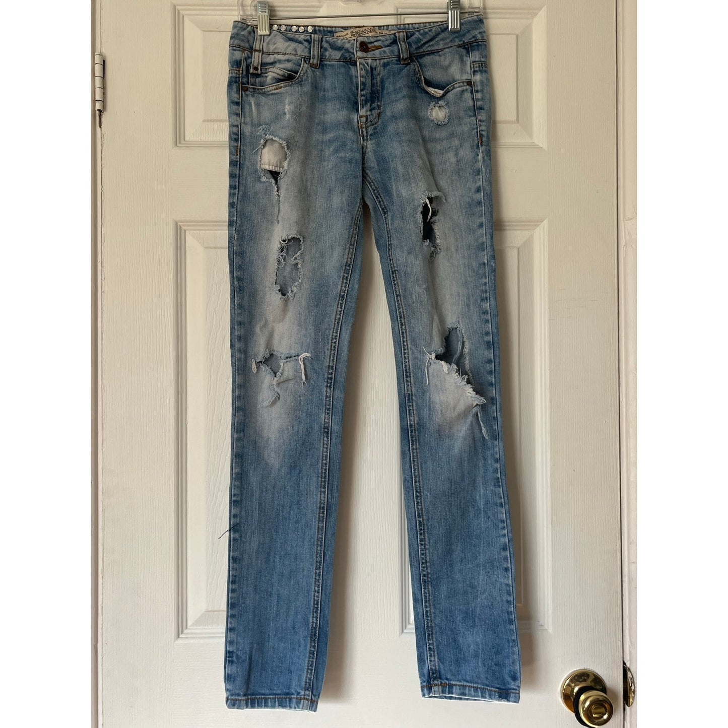Zara Trafaluc Distressed Slim Jeans - Size 2