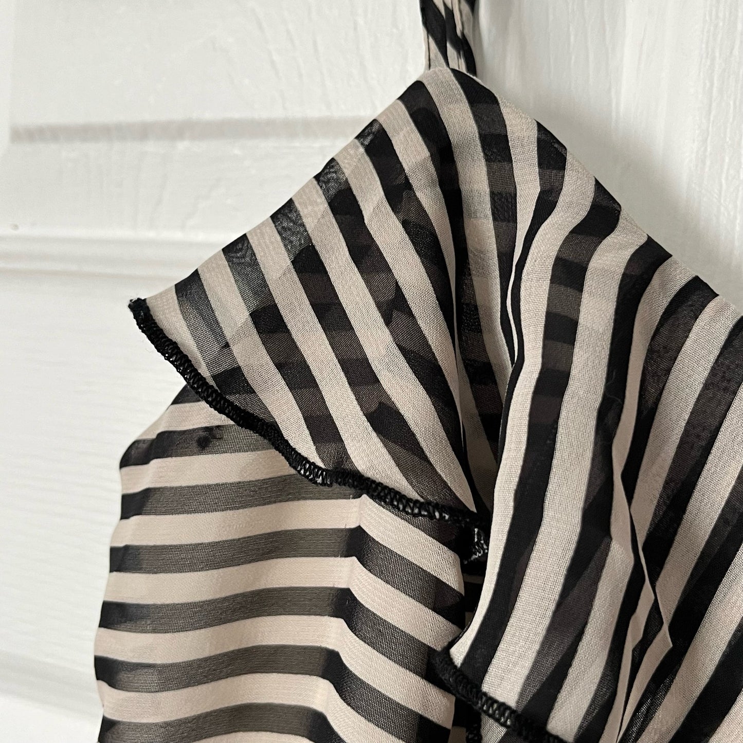 Xhilaration Striped Ruffle-Front Tank - Size M