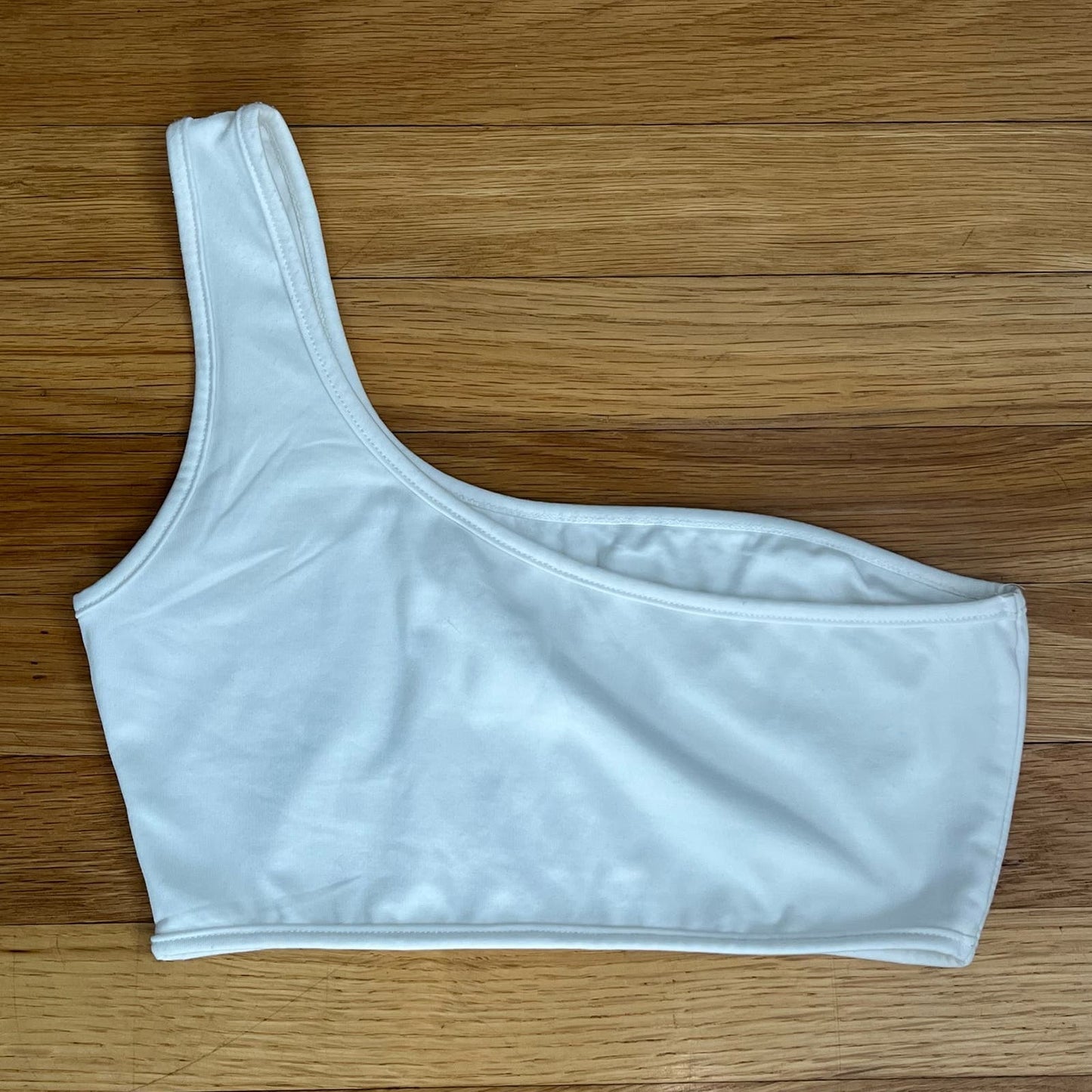 Super Soft One-Shoulder Crop Top - Size UNKNOWN