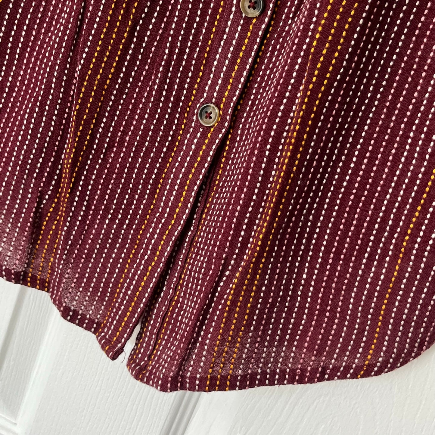 Anthropologie Striped Button-Back Blouse - Size XS