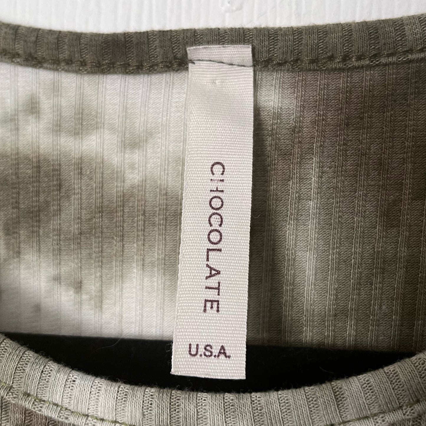 Chocolate USA Side-Ruched Tie-Dye Top - Size M
