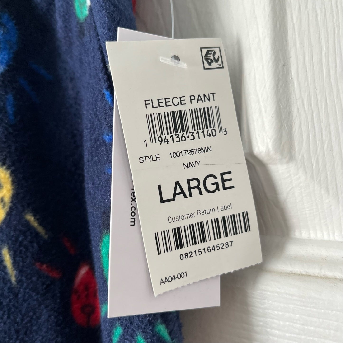 Club Room Fleece Christmas PJ Pants - Size L - NWT