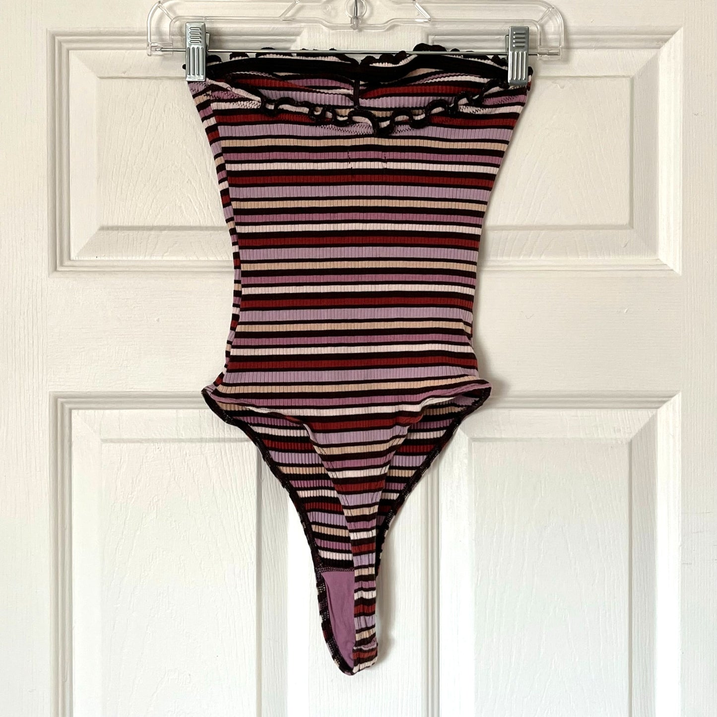 Out from Under Ribbed Strapless Bodysuit - Size S
