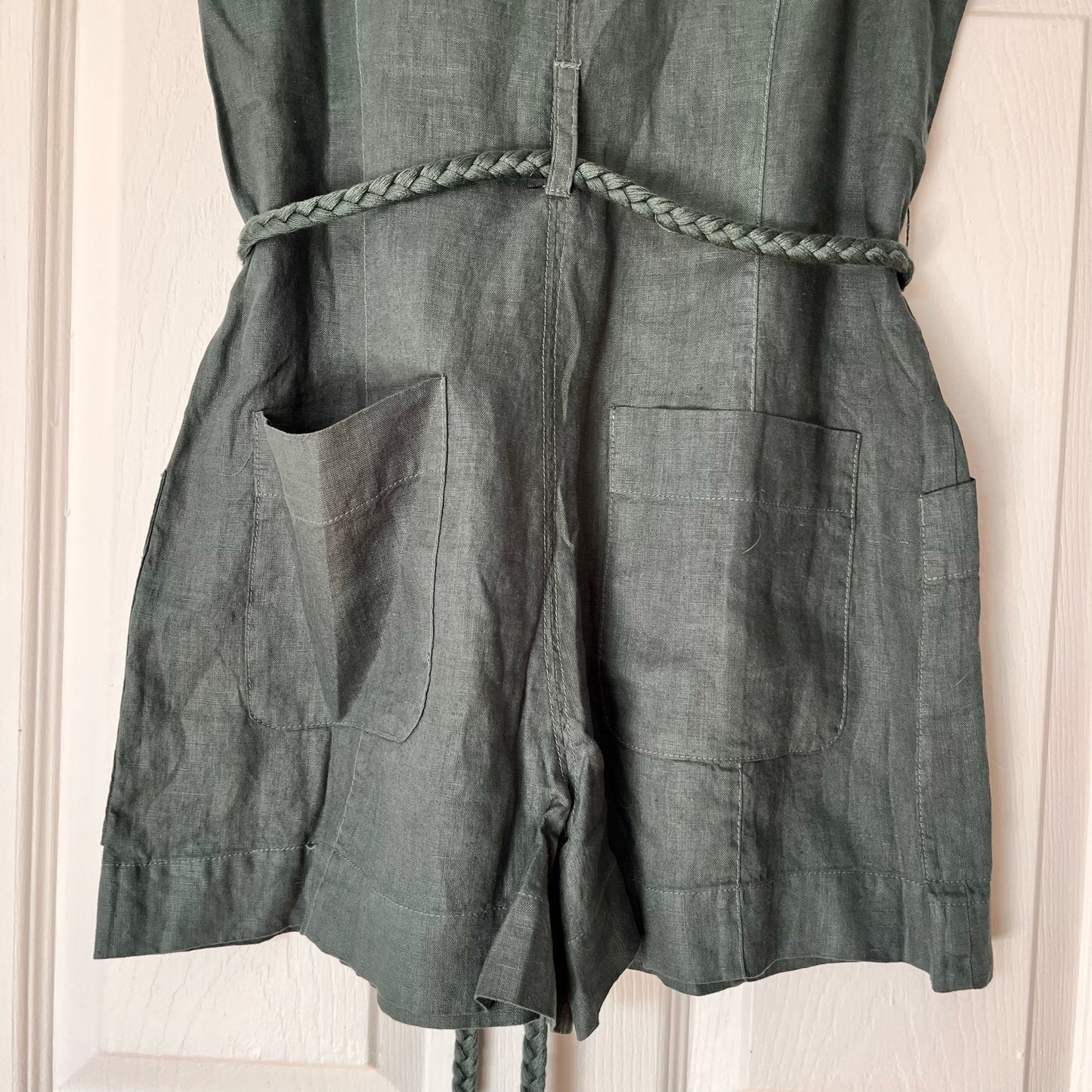 Joie Linen Button-Front Romper - Size M - NWOT