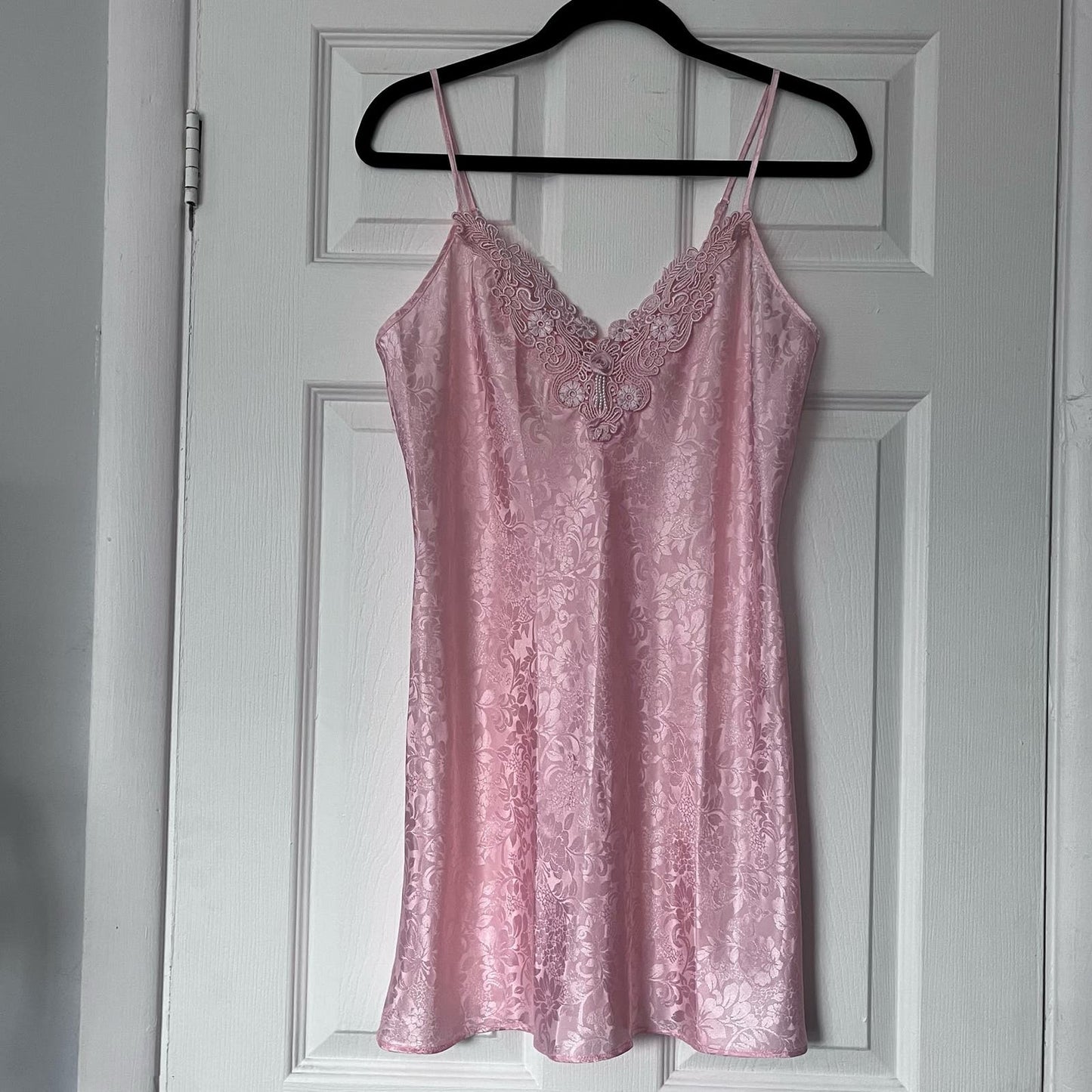 Adonna V-Neck Jacquard Chemise - Size UNKNOWN