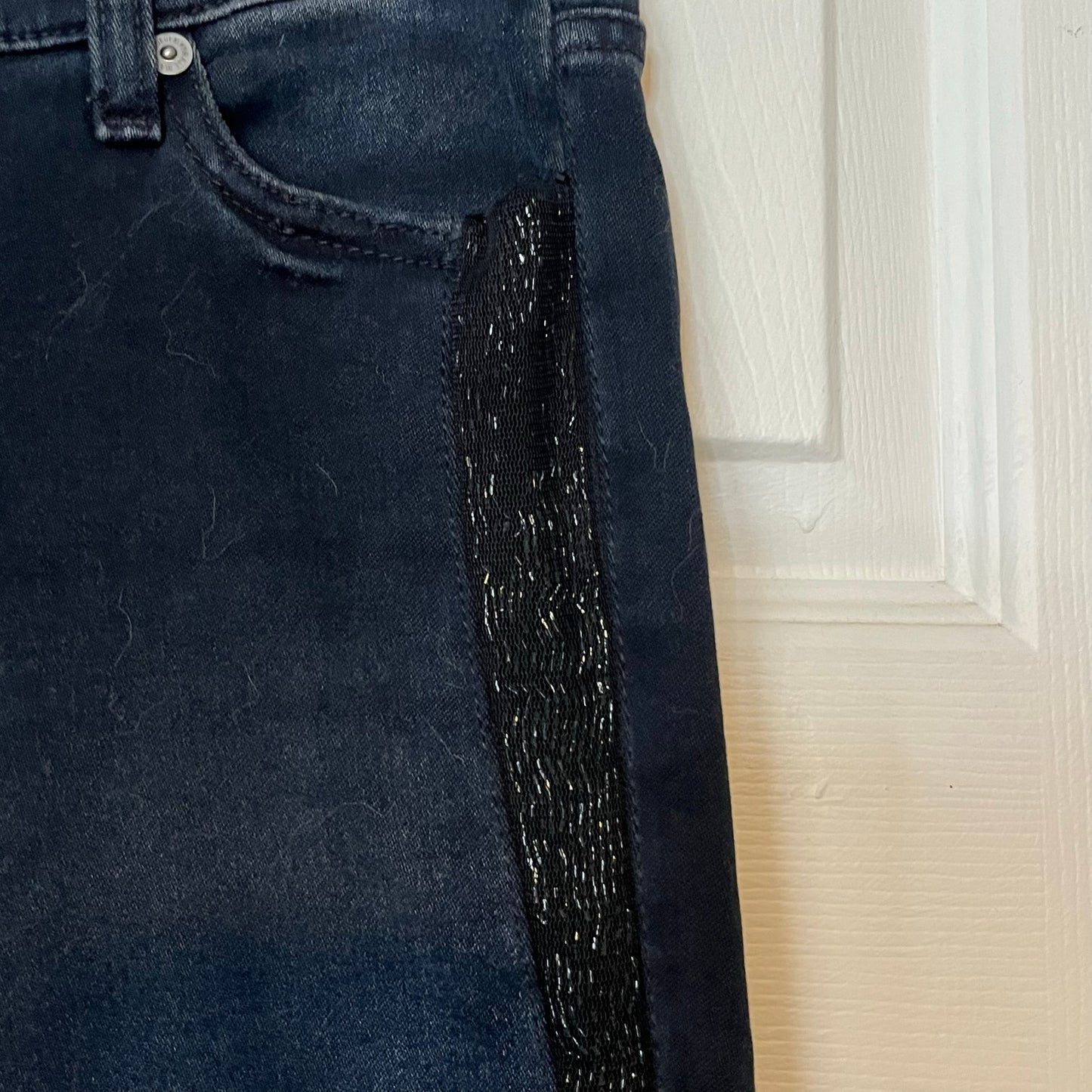 7 for All Mankind The Skinny Beaded Inset Jeans - Size 28