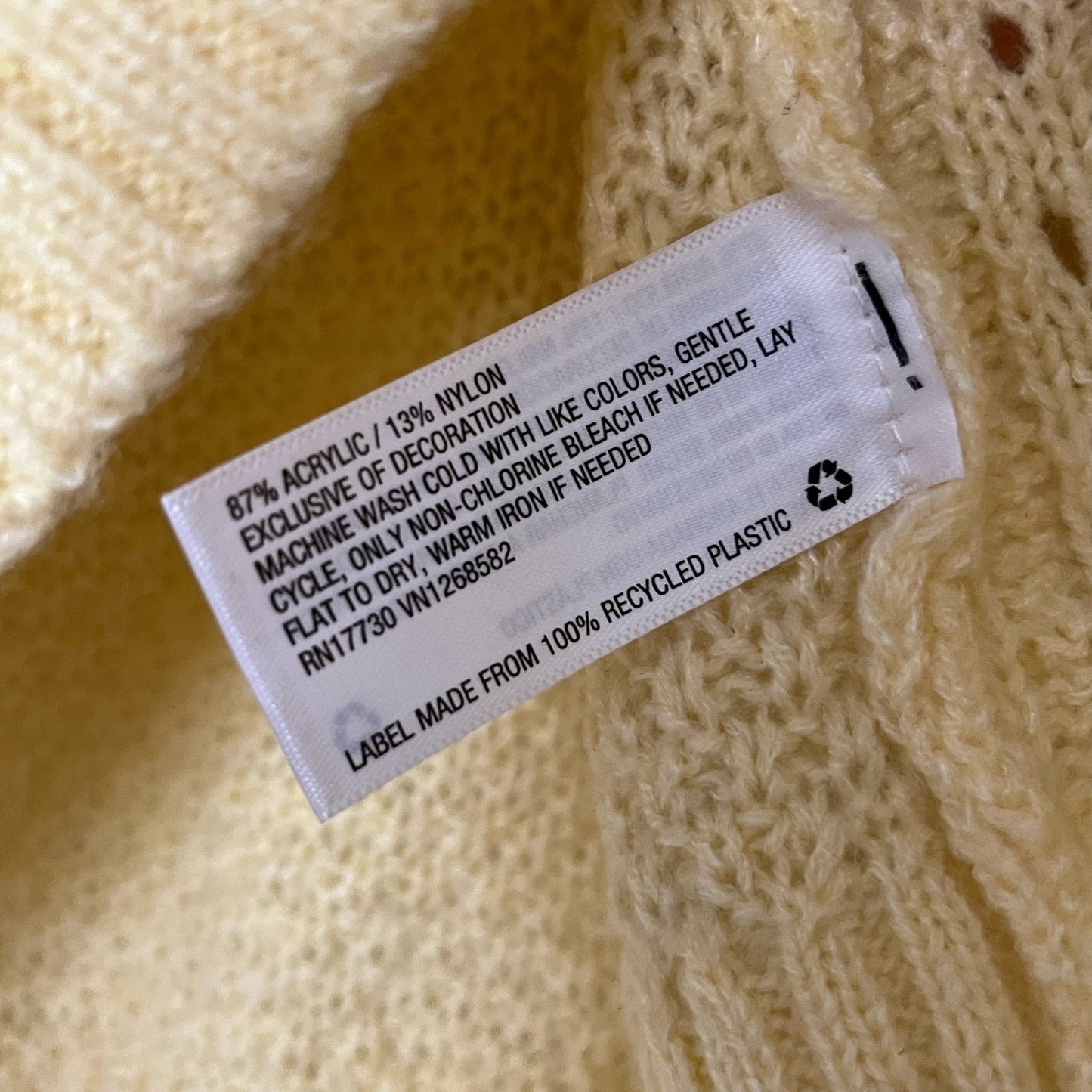 Wild Fable Cable Knit Flower Appliqué Sweater - Size M