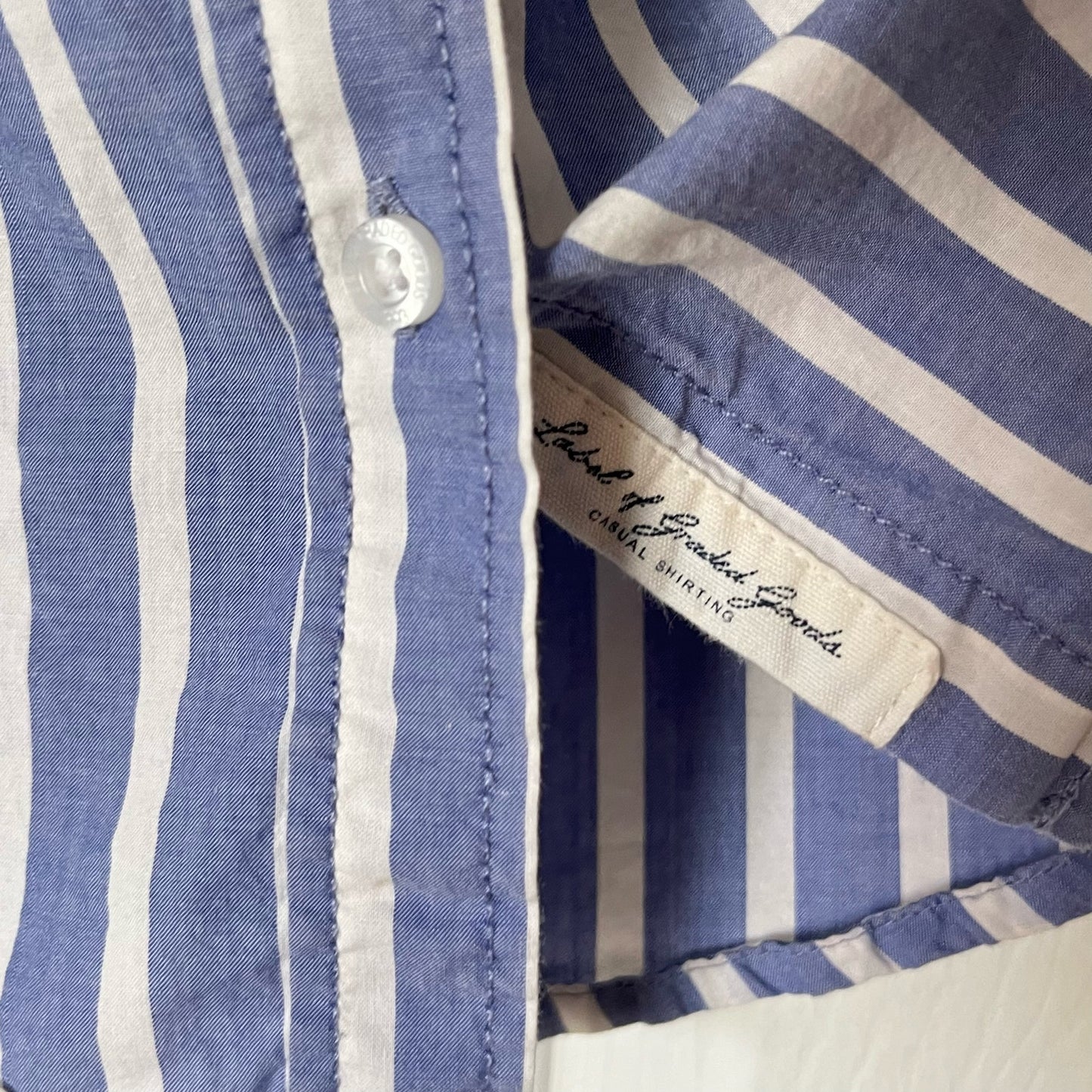 L.O.G.G. by H&M Strlped Button-Down Shirt - Size UNKNOWN