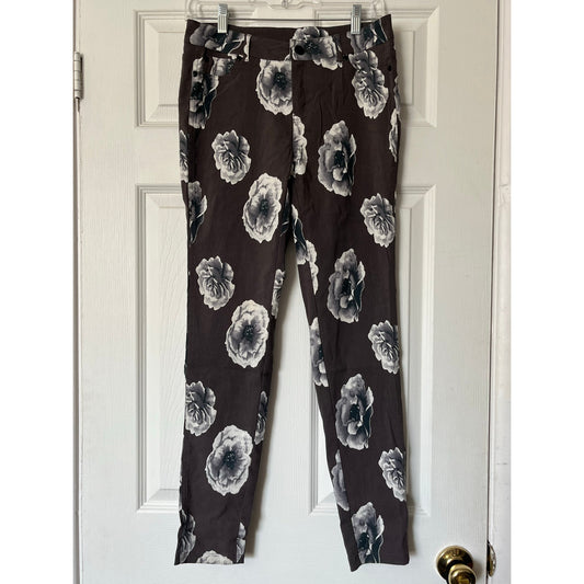 Jules & Leopold Casual Rose Print Skinny Pants - Size S