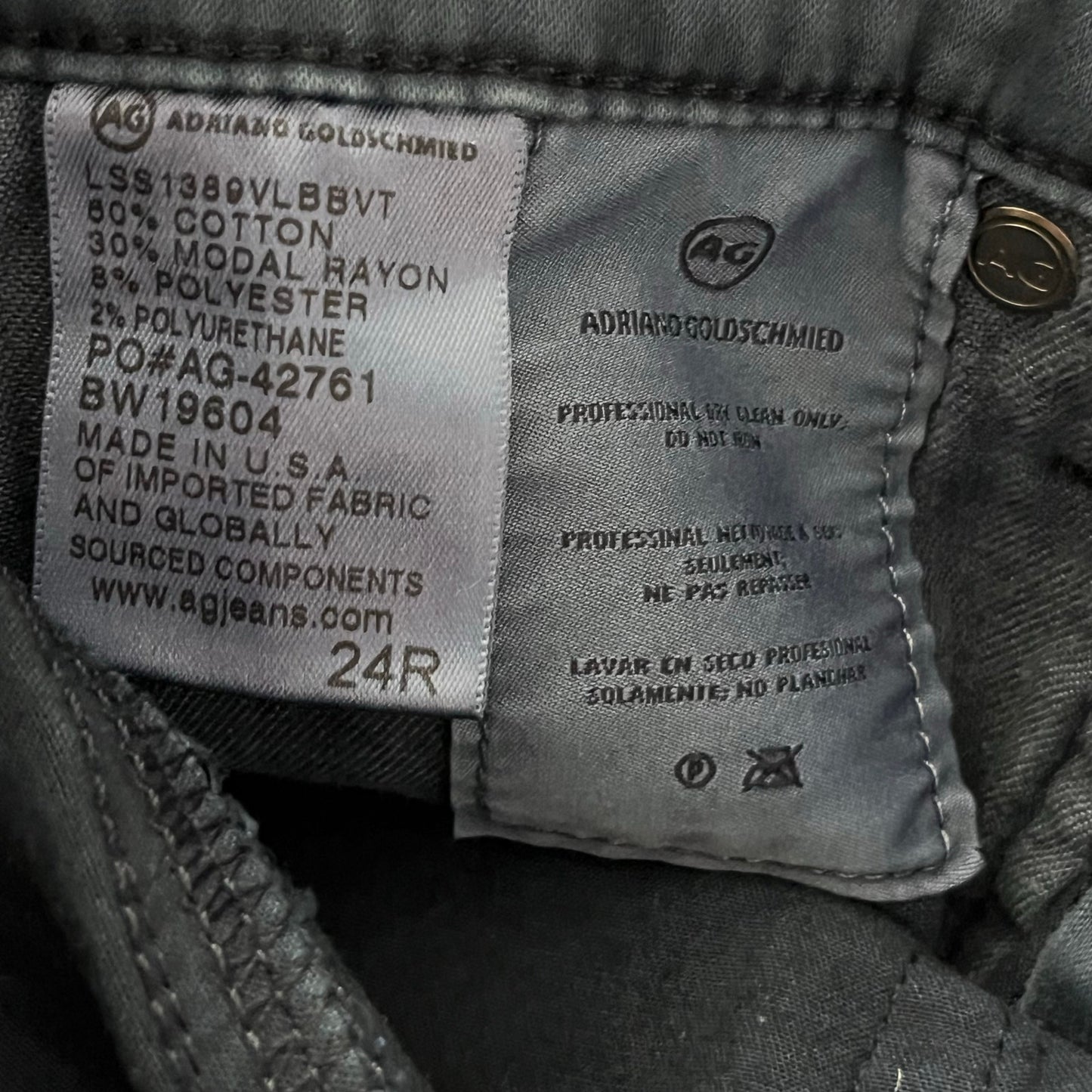 AG Adriano Goldschmeid The Legging Super Skinny Ankle Jeans - Size 24R