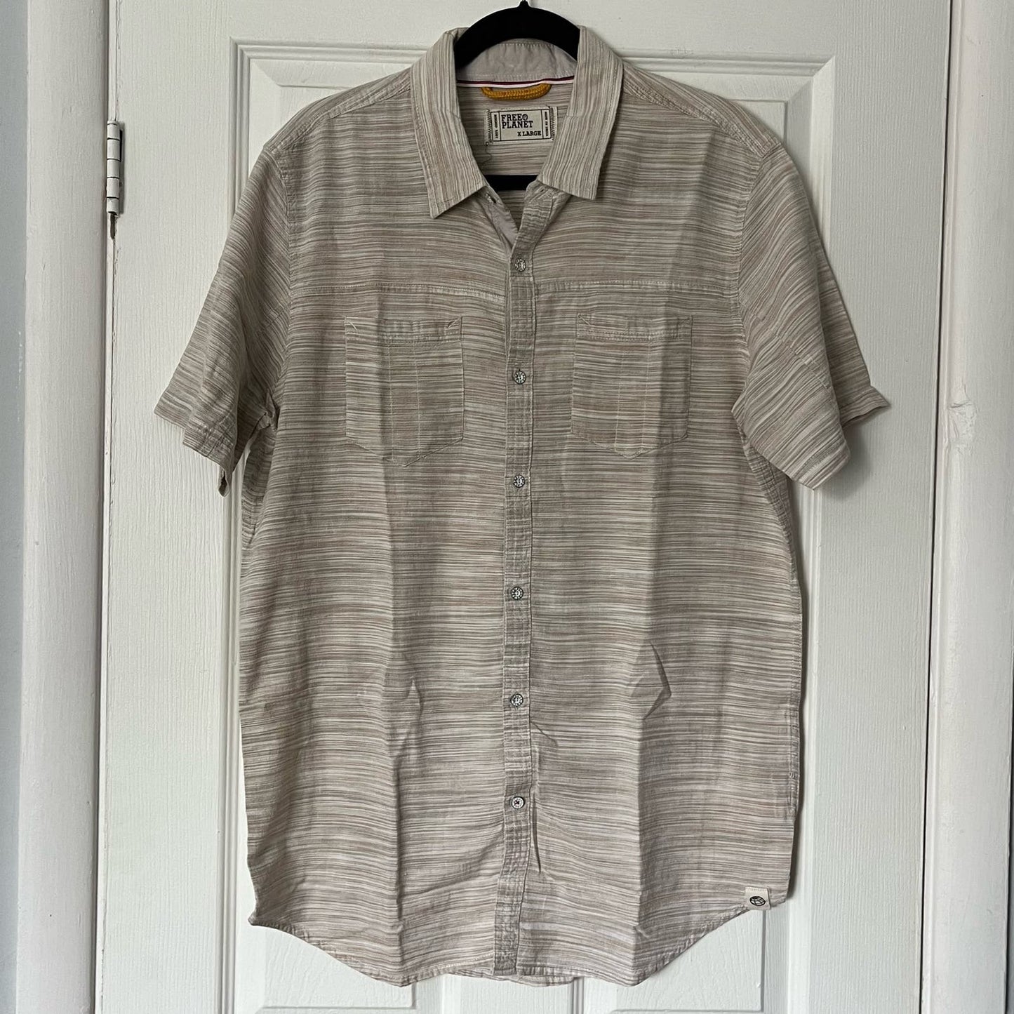 Free Planet Striped Button-Down Shirt - Size XL