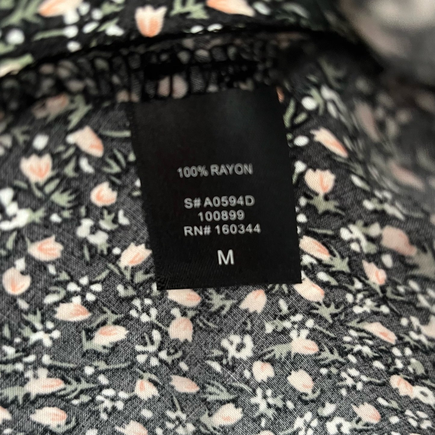 Beige Botany Floral Tie-Back Dress - Size M